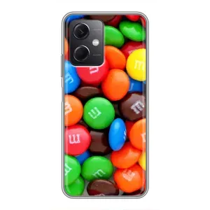 Чехол с изображением  вкусной еды для Xiaomi Redmi Note 12 (5G) (Разноцветные M&M'S)