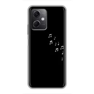 Чохол з картинками на чорному фоні для Xiaomi Redmi Note 12 (5G) (Ноти)