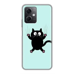 Силіконовий чохол з котиком для Xiaomi Redmi Note 12 (5G) (Падаючий кіт)
