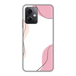 Чохол квітковий дизайн для Xiaomi Redmi Note 12 (5G) (Рожевий фон)