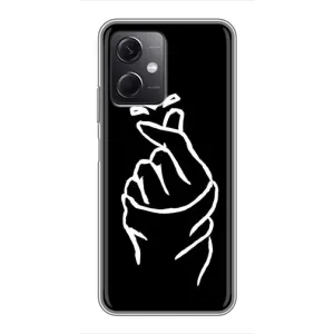 Чохол (Знак сердечка) для Xiaomi Redmi Note 12 (5G) (Сердечко на чорному)