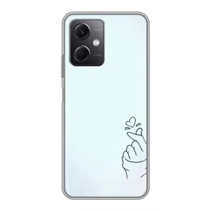 Чохол (Знак сердечка) для Xiaomi Redmi Note 12 (5G) (Сердечко на блакитному)