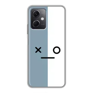 Силиконовые Чехлы (смешные стикеры) для Xiaomi Redmi Note 12 (5G) (Серо-белый)