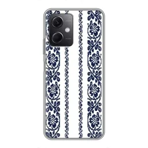 Силиконовый Чехол на Xiaomi Redmi Note 12 (5G) с картинкой Вышиванки (Синяя вышиванка)