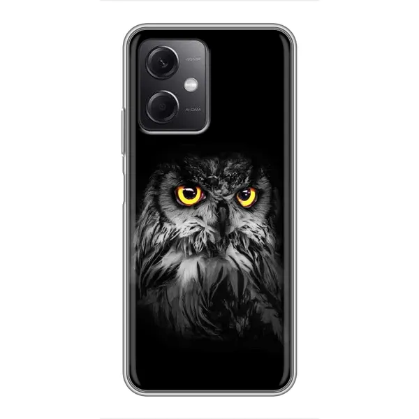 Чехол с рисунком «Сова на чёрном» для Xiaomi Redmi Note 12 (5G) Чехол с рисунком «Сова на чёрном» для Xiaomi Redmi Note 12 (5G)