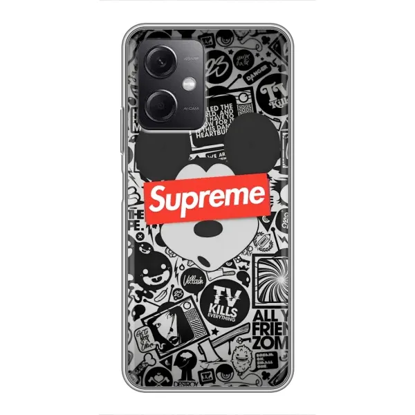 Чехол с рисунком «Supreme Маус» для Xiaomi Redmi Note 12 (5G) Чехол с рисунком «Supreme Маус» для Xiaomi Redmi Note 12 (5G)