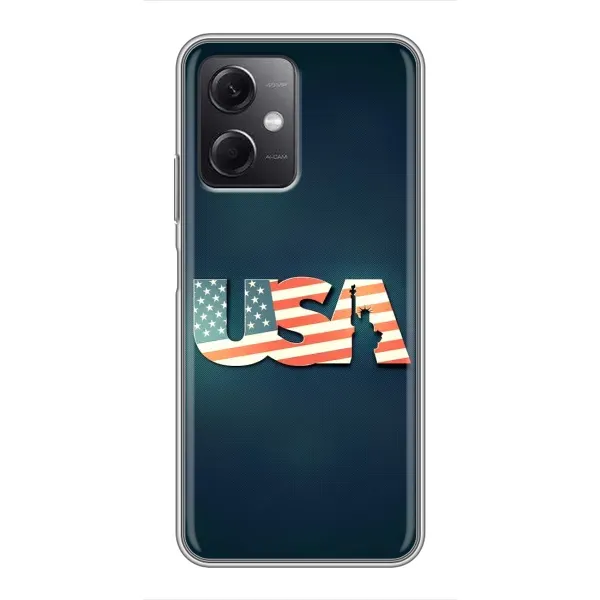Чехол с рисунком «USA» для Xiaomi Redmi Note 12 (5G) Чехол с рисунком «USA» для Xiaomi Redmi Note 12 (5G)