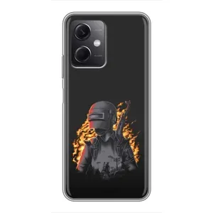 Чохол з картинкою "Герой Pubg" на Xiaomi Redmi Note 12 (5G) (В полум'ї)