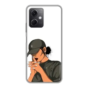 Силіконовый Чохол на Xiaomi Redmi Note 12 (5G) з картинкой Модных девушек (У зеленому)