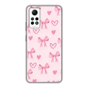 Чехол банты для Xiaomi Redmi Note 12 Pro (4g) (Бантики и сердечки)
