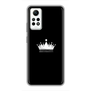Чохол (Корона на чорному фоні) для Редмі Нот 12 Про (4g) (Біла корона)