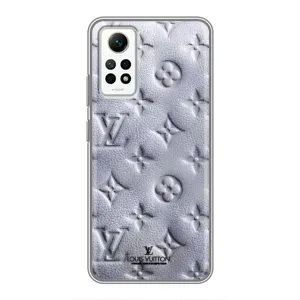 Текстурный Чехол Louis Vuitton для Редми Нот 12 Про (4g) (Белый ЛВ)