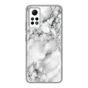 Чехол с текстурой Мрамора на Редми Нот 12 Про (4g) (Белый мрамор)