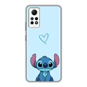 Чехол с рисунком Стич для Xiaomi Redmi Note 12 Pro (4g) (Голубой Стич)