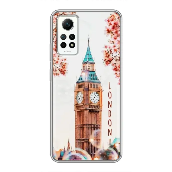 Чехол с рисунком «Часы Лондон» для Xiaomi Redmi Note 12 Pro (4g)