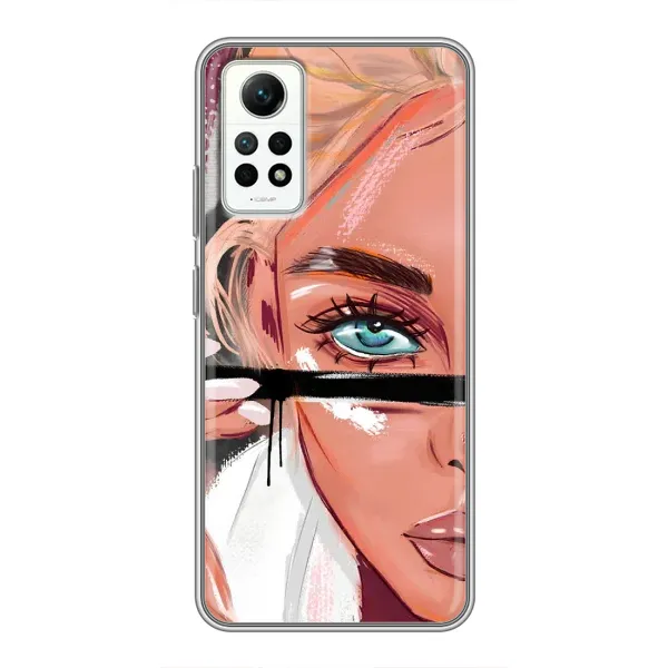 Чехол с рисунком «Девушка и ресницы» для Xiaomi Redmi Note 12 Pro (4g)