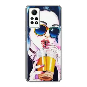 Чехол с картинкой Модные Девчонки Xiaomi Redmi Note 12 Pro (4g) (Девушка с коктейлем)