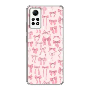 Чехол банты для Xiaomi Redmi Note 12 Pro (4g) (Фон бантики)