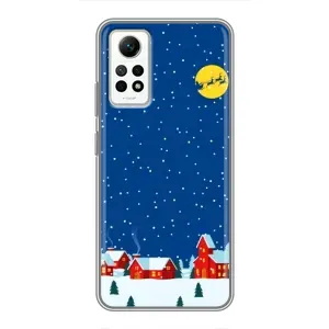 Силиконовый бампер на рождество для Xiaomi Redmi Note 12 Pro (4g) (Город в снегу)