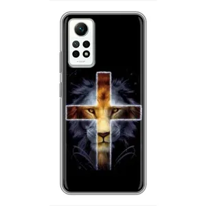 Чехлы для Редми Нот 12 Про (4g) (Крест Иисуса) (Иисус Лев)