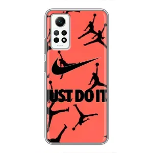 Силиконовый Чехол Nike Air Jordan на Редми Нот 12 Про (4g) (Just Do It)