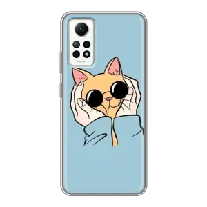 Бампер з зображенням Котиків для Редмі Нот 12 Про (4g) (КОТИК в окулярах)
