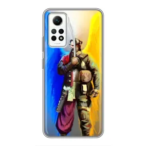 Чехол с картинкой (Патриотический КОЗАК) на Xiaomi Redmi Note 12 Pro (4g) (Козак с крыльями)