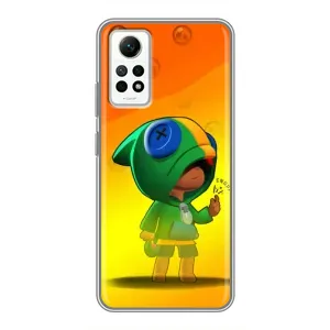 Чохол Бравл Старс для Xiaomi Redmi Note 12 Pro (4g) (LEON в кофті)