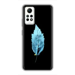 Чохол з картинками на чорному фоні для Xiaomi Redmi Note 12 Pro (4g) (Листя)