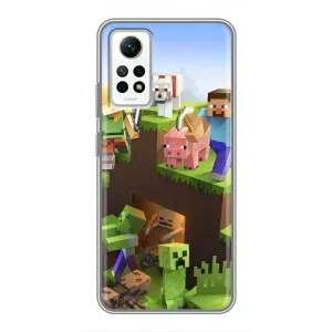 Чехлы для Xiaomi Redmi Note 12 Pro (4g) (Персонажи Майн Крафт) (Майн-крафт)