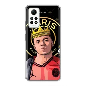 Чохол (TPU) з Футболістом на Xiaomi Redmi Note 12 Pro (4g) (Mbappe King)