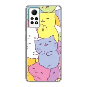 Бампер з зображенням Котиків для Редмі Нот 12 Про (4g) (Милі котики)