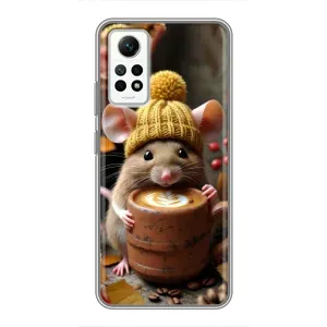 Друкований чохол 'Звірята з кавою' для Xiaomi Redmi Note 12 Pro (4g) (Мишка з кавою)