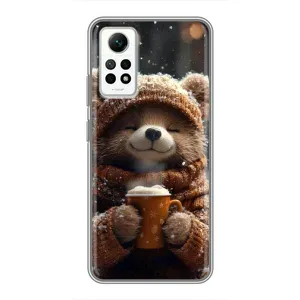 Друкований чохол 'Звірята з кавою' для Xiaomi Redmi Note 12 Pro (4g) (Ведмедик з кавою)