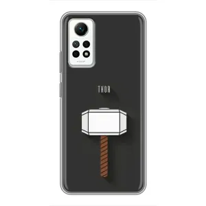 Чехол Супергерои Марвел на Редми Нот 12 Про (4g) (Молот Тора)