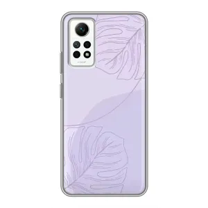 Чохол квітковий дизайн для Xiaomi Redmi Note 12 Pro (4g) (Монстера фіолетова)
