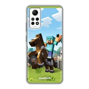 Чехлы для Xiaomi Redmi Note 12 Pro (4g) (Персонажи Майн Крафт) (На коне)