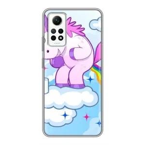 Чехол Unicorn на Xiaomi Redmi Note 12 Pro (4g) (Радуга единорожка)