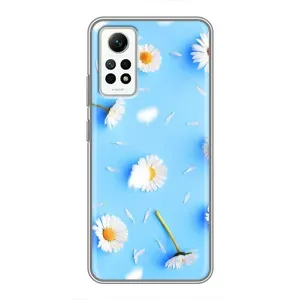 Чохол з Квітами для Xiaomi Redmi Note 12 Pro (4g) (ромашки на блакитному)