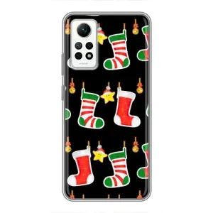 Силиконовый бампер на рождество для Xiaomi Redmi Note 12 Pro (4g) (Рождественские подарки)