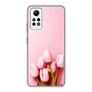 Чехлы с картинкой (Тюльпаны) на Редми Нот 12 Про (4g) (Розовые тюльпаны)