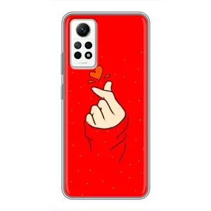 Чехлы (Знак сердечка) на Xiaomi Redmi Note 12 Pro (4g) (Сердце на красном)