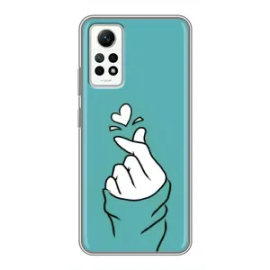 Чехлы (Знак сердечка) на Xiaomi Redmi Note 12 Pro (4g) (Сердечко на бирюзовом)