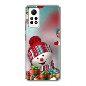 Чехлы на Новый Год Xiaomi Redmi Note 12 Pro (4g) (Снеговик в шапке)