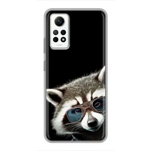 Силиконовый Чехол с Енотами на Xiaomi Redmi Note 12 Pro (4g) (Стильный Енот)
