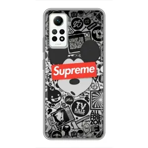 Чехол с рисунком «Supreme Маус» для Xiaomi Redmi Note 12 Pro (4g)