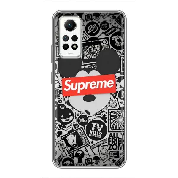 Чехол с рисунком «Supreme Маус» для Xiaomi Redmi Note 12 Pro (4g)