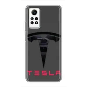 Силіконовий бампер з картинкою машини на Xiaomi Redmi Note 12 Pro (4g) (Logo TESLA)
