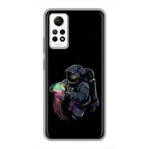 Силиконовый Чехол с принтом "Космонавты" на Xiaomi Redmi Note 12 Pro (4g) (В руках земля)