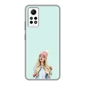 Силиконовый Чехол на Xiaomi Redmi Note 12 Pro (4g) с картинкой Стильных Девушек (В шапке)